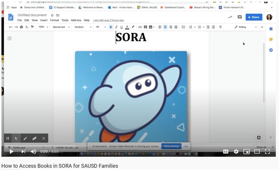How to Access Books in SORA for SAUSD Families