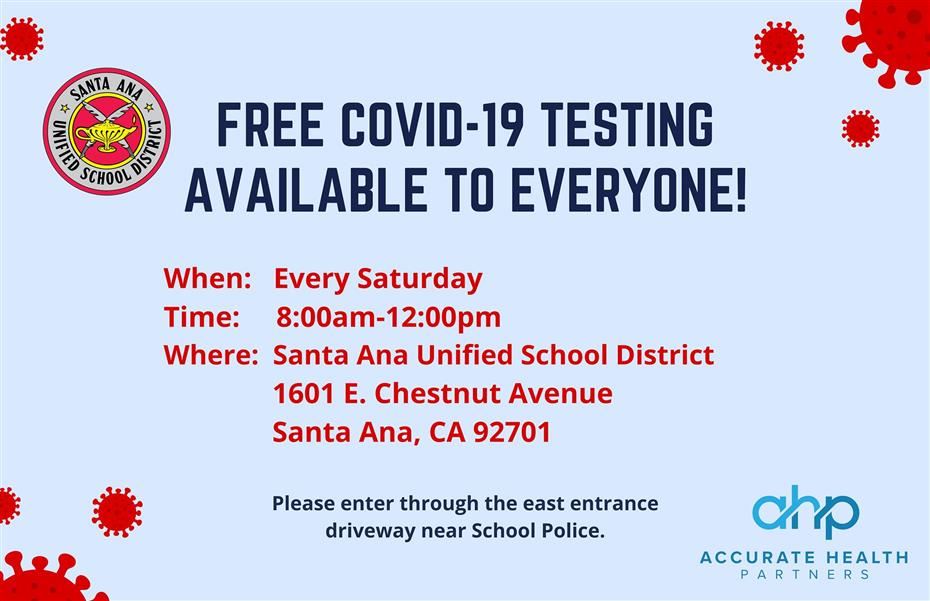 Free Covid-19 testing every Saturday at Villa