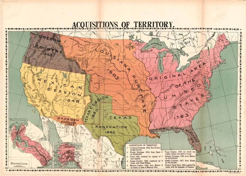 U.S. land acquisition map