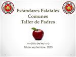 CCSS Spanish Parent Workshop 1 