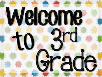 Welcome to 3rd Grade 