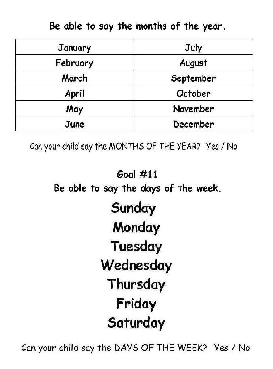 Days and Months 