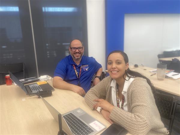 Principal Bayouk and Site Coordinator Ibarra